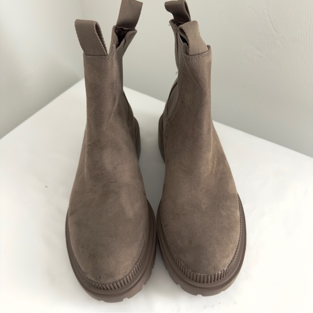 H&M Sueded Pull On Booties Sz 40 - Picture 5 of 12
